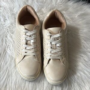 White raven off white laser cut lace up fashion sneakers patent leather trim 9